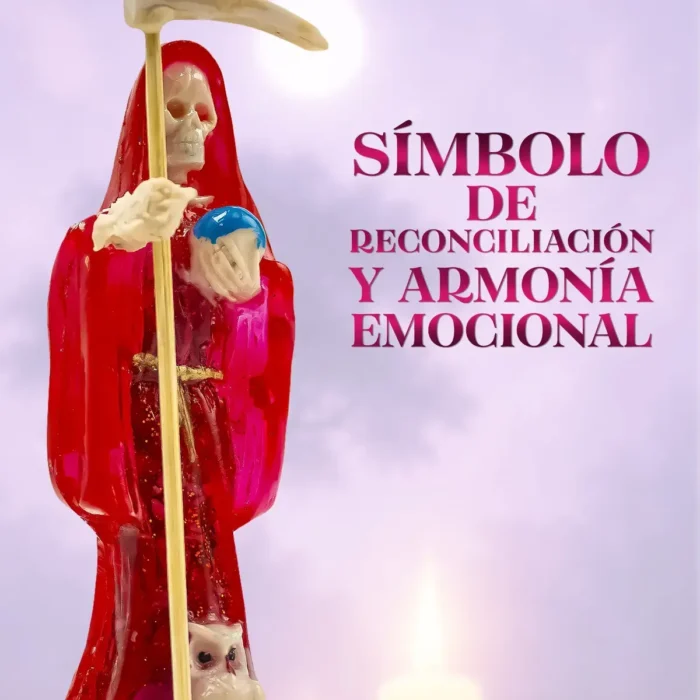 Santa Muerte Rosa Transparente 15 cm | Amor y Sanación | Curada - Image 2