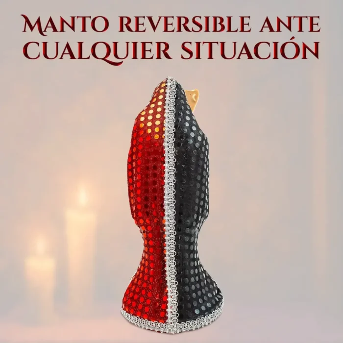 Santa Muerte Vestida Reversible 30cm | Curada y Preparada - Image 4