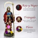 Santa Muerte Reversible Manto Mágico 70cm - Image 3