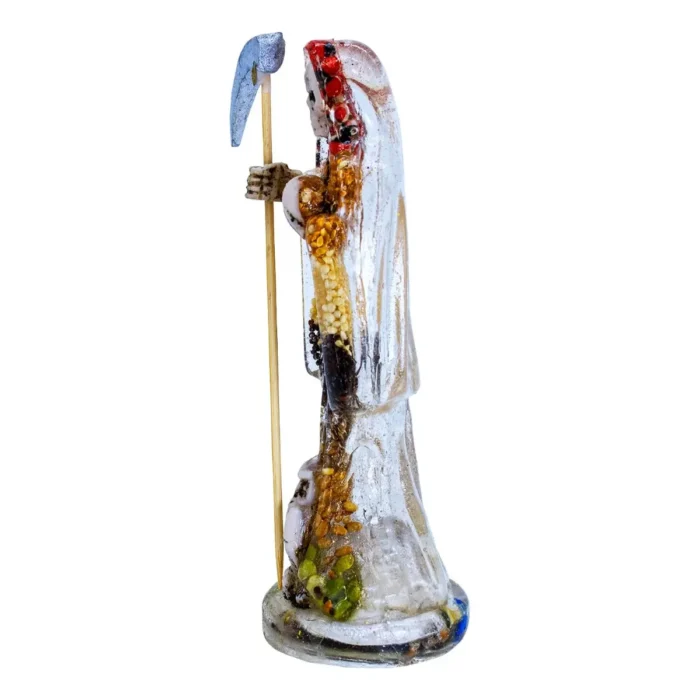 Santa Muerte 7 Potencias 15cm | Semillas de Abundancia | Transparente - Image 2