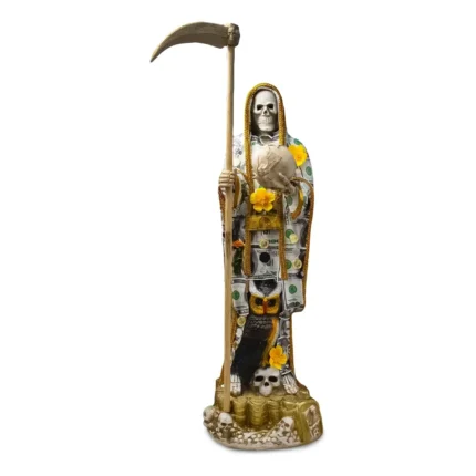 Santa Muerte Vestida Dólar 50cm | Atrae Dinero y Suerte | Curada