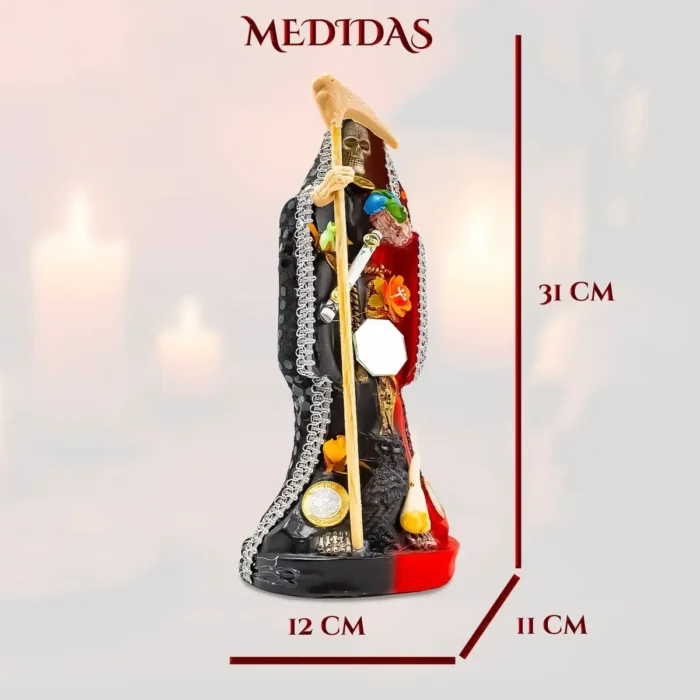 Santa Muerte Vestida Reversible 30cm | Curada y Preparada - Image 2