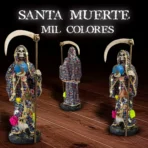 Santa Muerte Manto Mágico Mil Colores 70cm | Vestida y Curada - Image 7