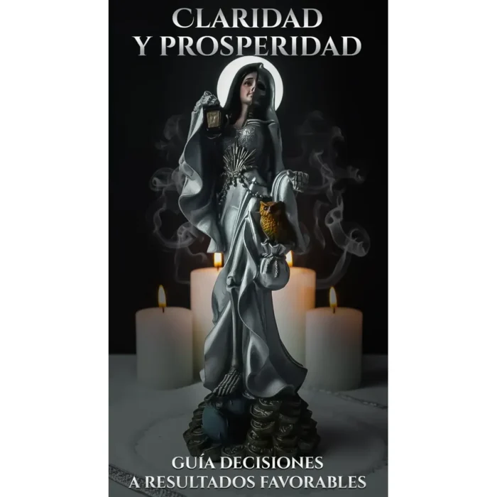 Santa Muerte Encarnada Plateada | Dinero y Éxito en Negocios - Image 3