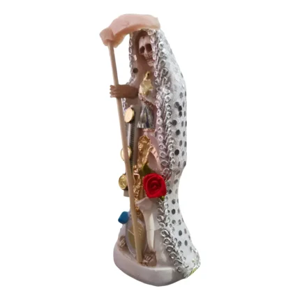 Santa Muerte Vestida Blanca 30cm | Paz y Armonía en Casa