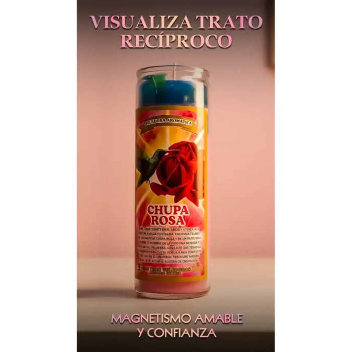 Veladora Chupa Rosa: Amor, Deseo y Dominio | Aroma Atracción - Image 3