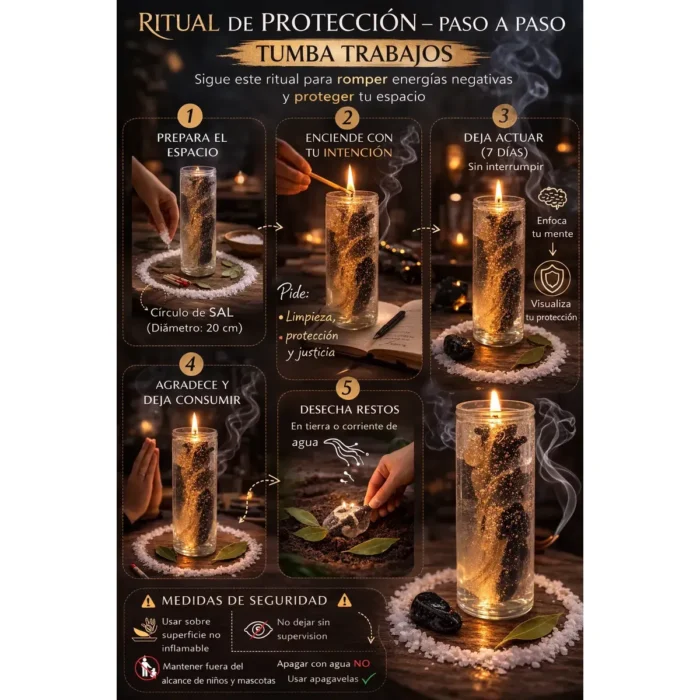 Veladora de Gel Tumba Trabajo | Corta Brujerías y Abre Caminos - Image 4