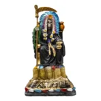Santa Muerte Azteca Sentada Negra | Defensa y Protección