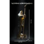 Santa Muerte Vestida Dólar 50cm | Atrae Dinero y Suerte | Curada - Image 2