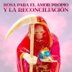 Santa Muerte Rosa Transparente 30 cm | Amor y Sanación | Curada - Image 4