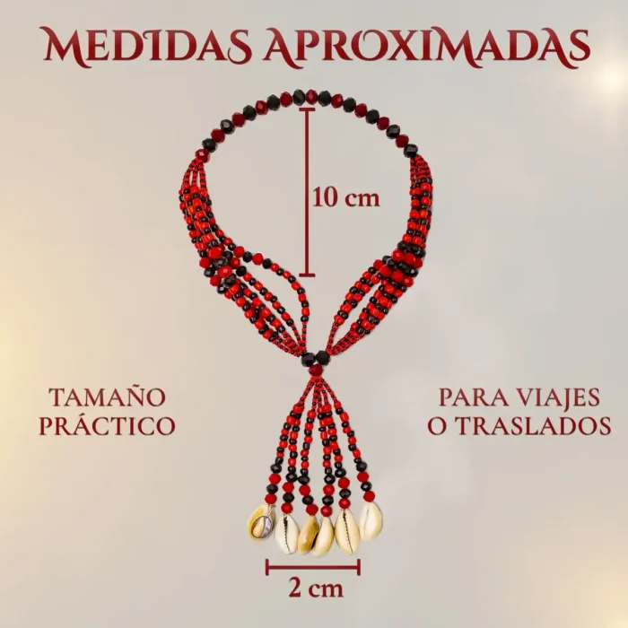 Mazo de Eleguá Protector | Abre Caminos y Cuida Rutas | Rojo y Negro - Image 2