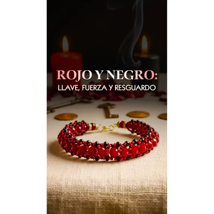 Pulsera Eleguá y Lucero | Abre Caminos Roja y Negra - Image 3