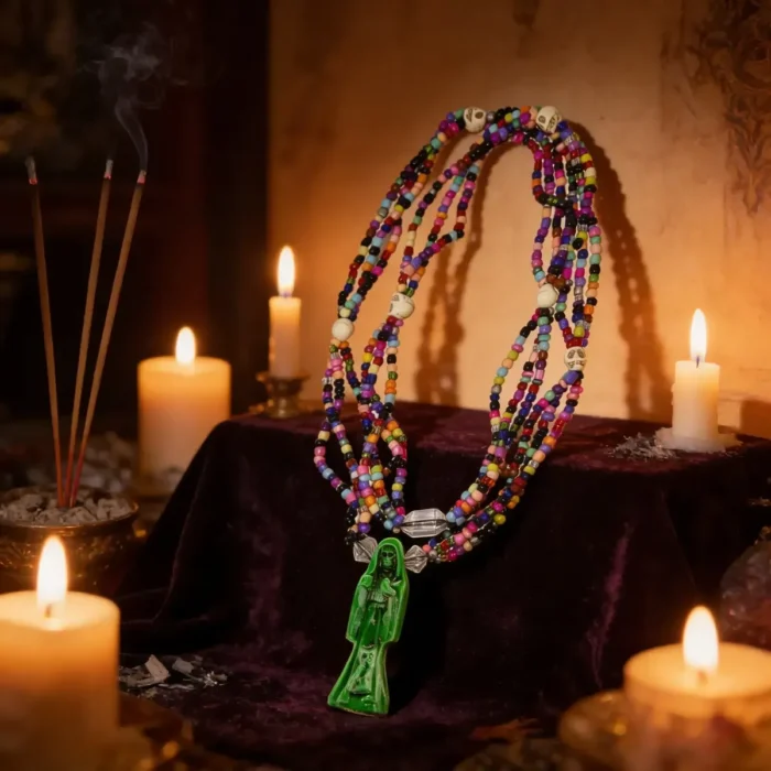 Mazo Santa Muerte Verde | Justicia y Litigios | Ritual Curado - Image 2