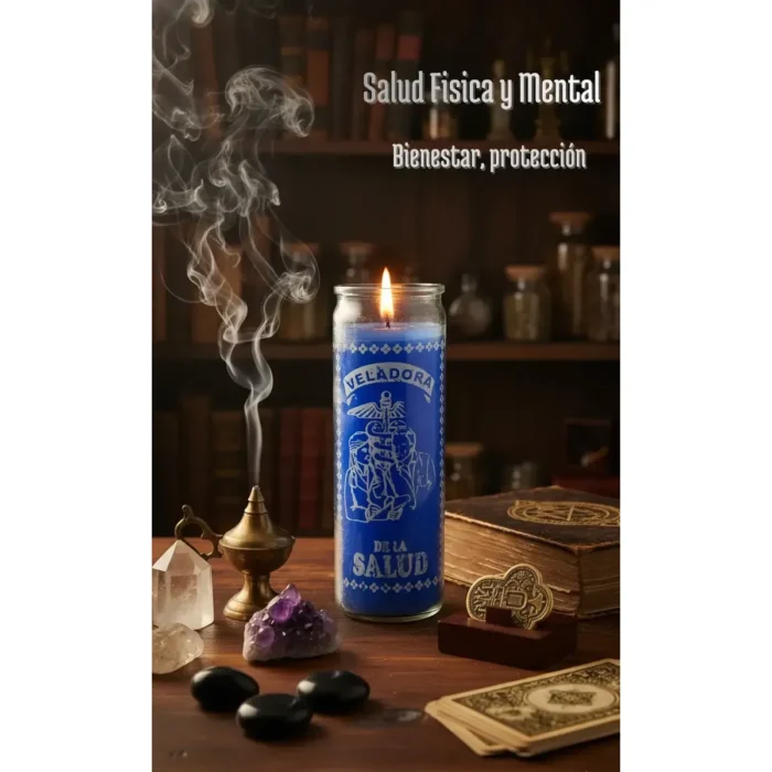 Veladora de la Salud Azul | Bienestar Físico y Mental - Image 3