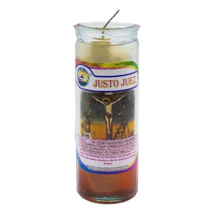 Veladora de Gel Justo Juez | Ritual para Problemas Legales