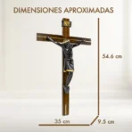 Cristo Negro Madera y Oro | Crucifijo de Altar Premium - Image 2
