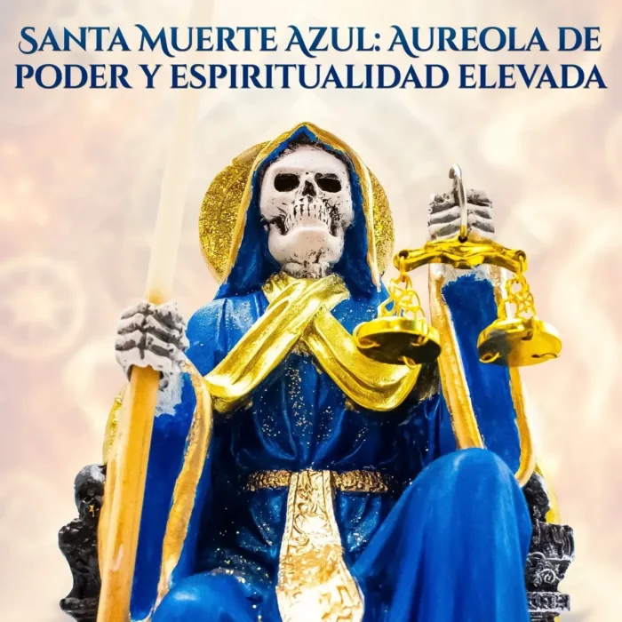 Santa Muerte Azul Suprema | Justicia, Sabiduría y Paz | Curada - Image 5