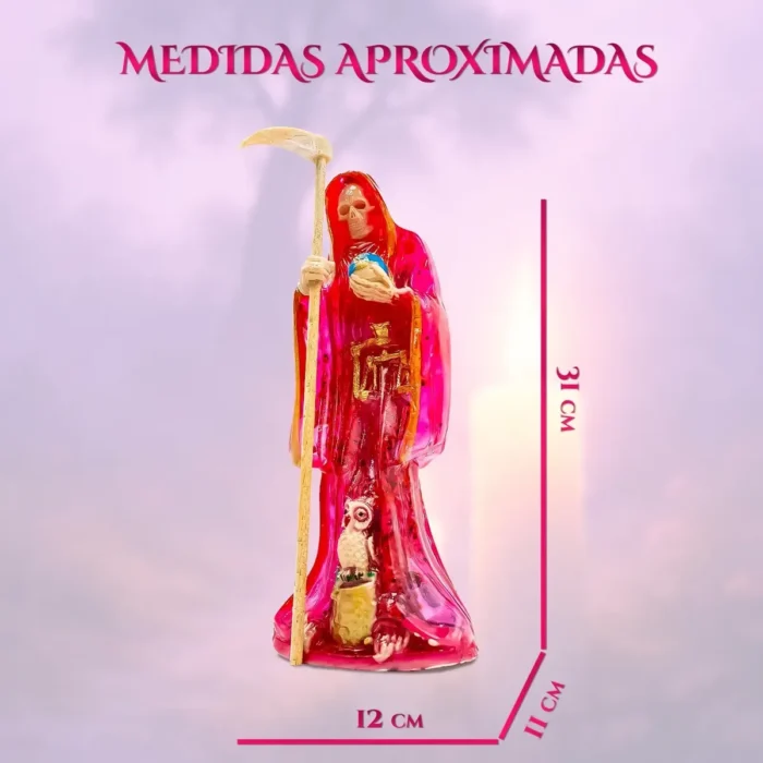 Santa Muerte Rosa Transparente 30 cm | Amor y Sanación | Curada - Image 2