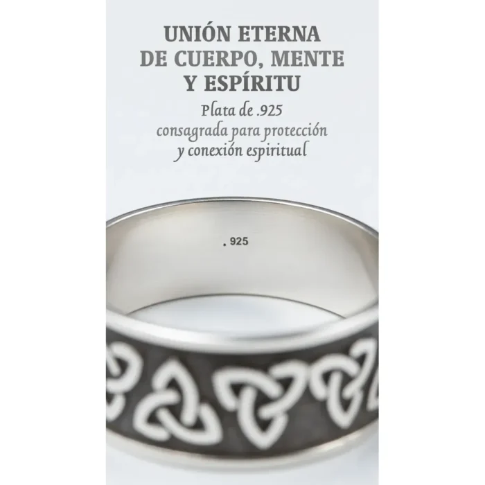 Anillo Triquetra Nudo Celta | Plata Ley | Amuleto de Protección - Image 6