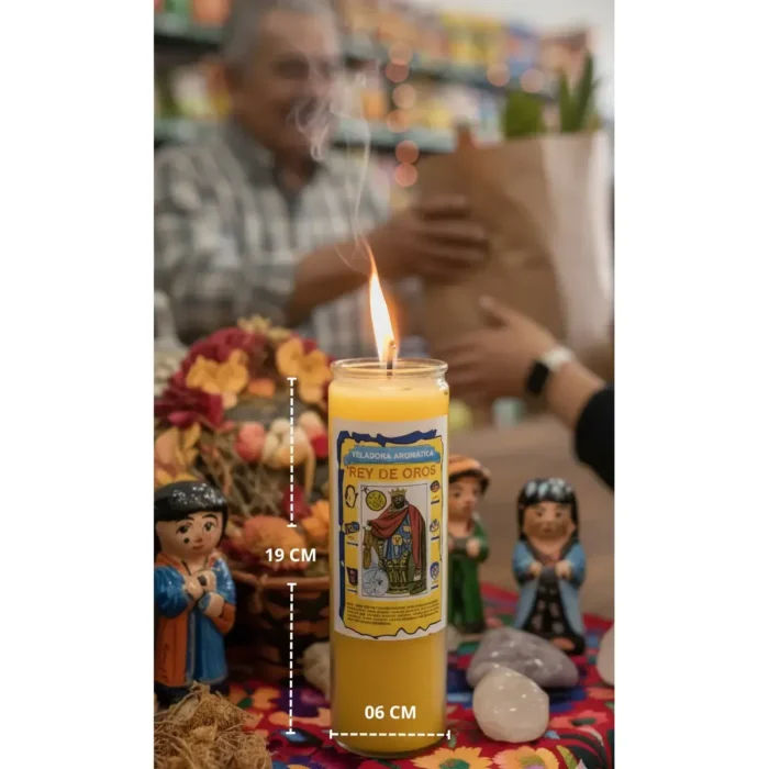 Veladora Rey de Oros | Salud y Prosperidad (Aromática) - Image 2