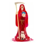 Santa Muerte Rosa Transparente 15 cm | Amor y Sanación | Curada