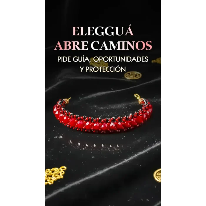 Pulsera Eleguá y Lucero | Abre Caminos Roja y Negra - Image 2