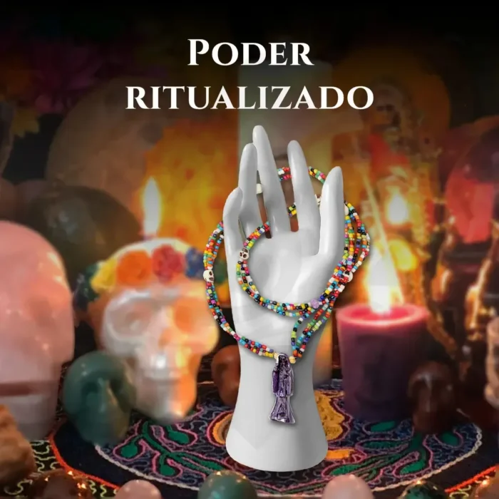 Rosario Santa Muerte Morada | Ritualizado: Fe y Sabiduría - Image 6
