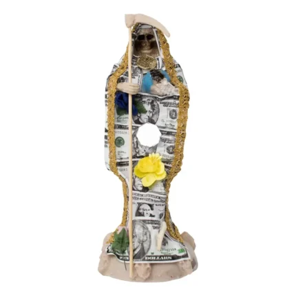 Santa Muerte Dólar 24cm | Dinero y Protección | Curada