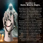 Mazo Santa Muerte Negra | Figura y Tejido Total Negro 47 cm - Image 3