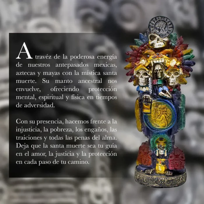 Santa Muerte Azteca Jaguar | Protección Guerrera | Curada - Image 5