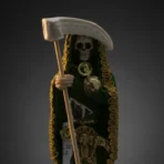 Santa Muerte Vestida Verde 24cm | Justicia y Renovación | Curada - Image 4