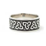 Anillo Triquetra Nudo Celta | Plata Ley | Amuleto de Protección