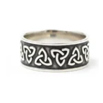 Anillo Triquetra Nudo Celta | Plata Ley | Amuleto de Protección