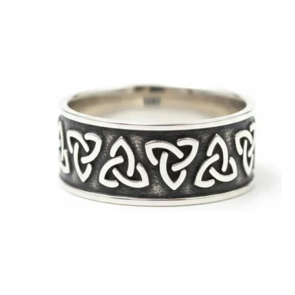 Anillo Triquetra Nudo Celta | Plata Ley | Amuleto de Protección