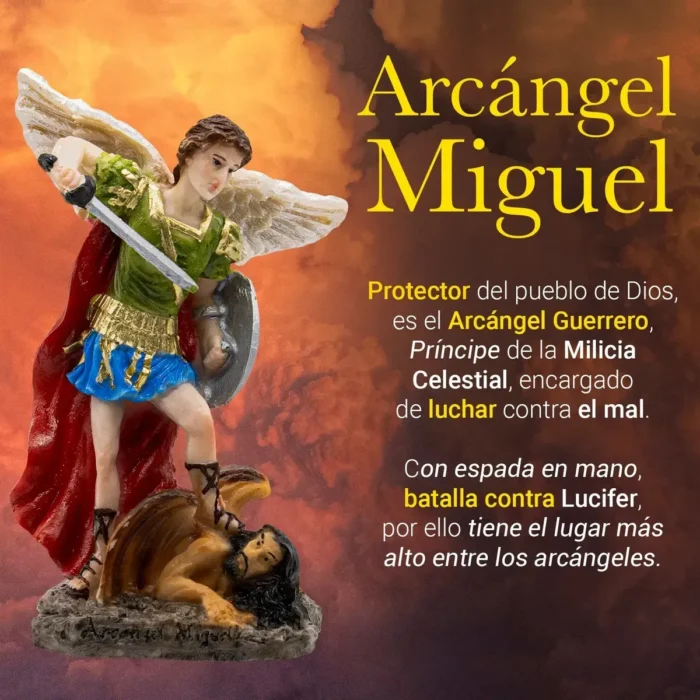 Arcángel San Miguel | Figura con Ojo de Vidrio 14 cm - Image 8