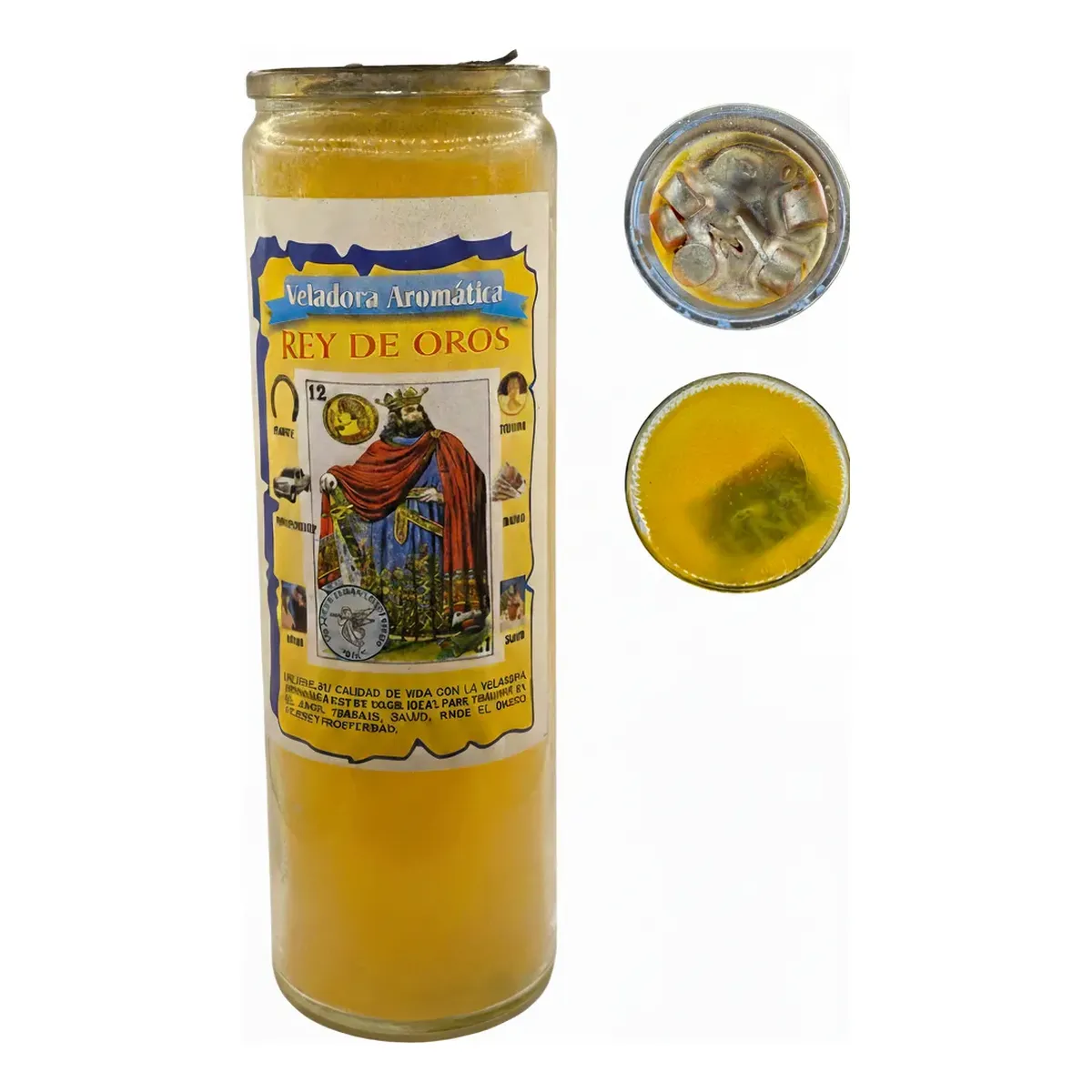 Veladora Rey de Oros | Salud y Prosperidad (Aromática) Veladora Rey de Oros | Salud y Prosperidad (Aromática)