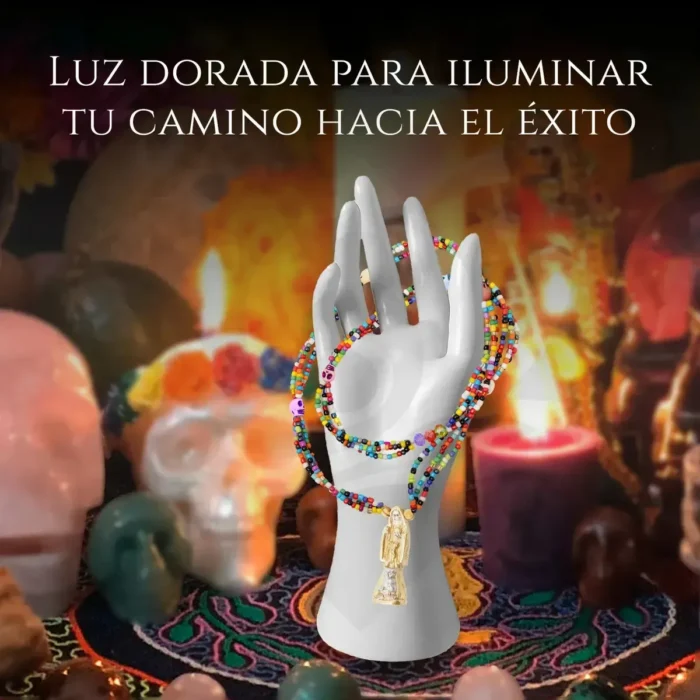Rosario Santa Muerte Dorada | Prosperidad y Éxito - Image 7