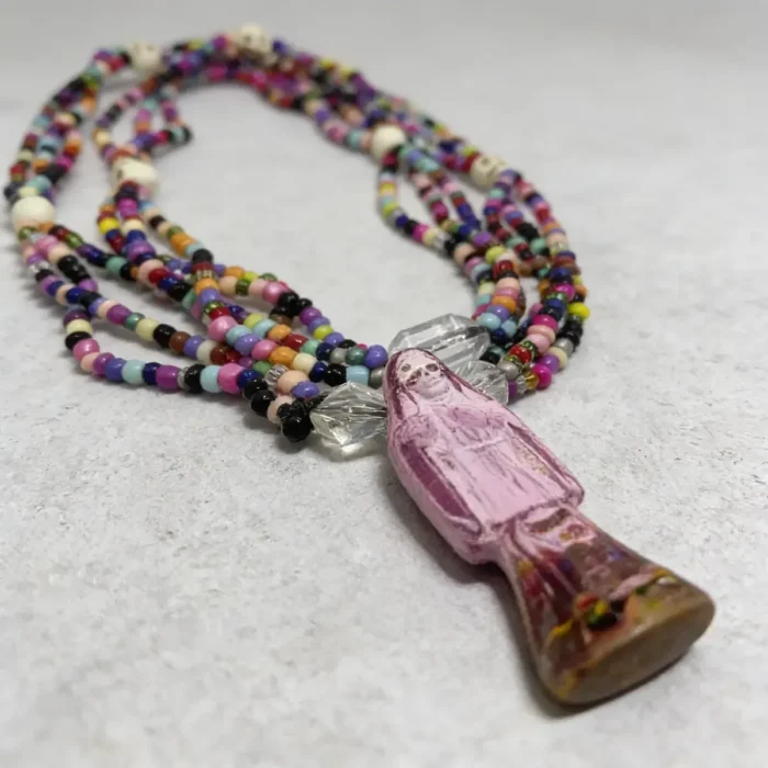 Mazo Santa Muerte Rosa | Superación de Miedos y Amor Propio 47 cm - Image 4