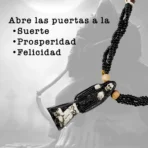Mazo Santa Muerte Negra | Figura y Tejido Total Negro 47 cm - Image 5