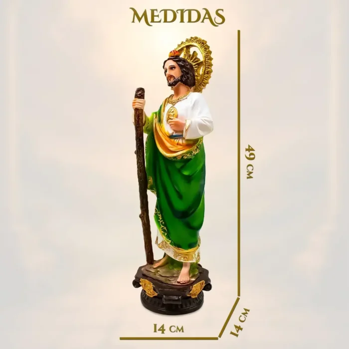 San Judas Tadeo 48 cm | Bastón de Abundancia y Fe - Image 3