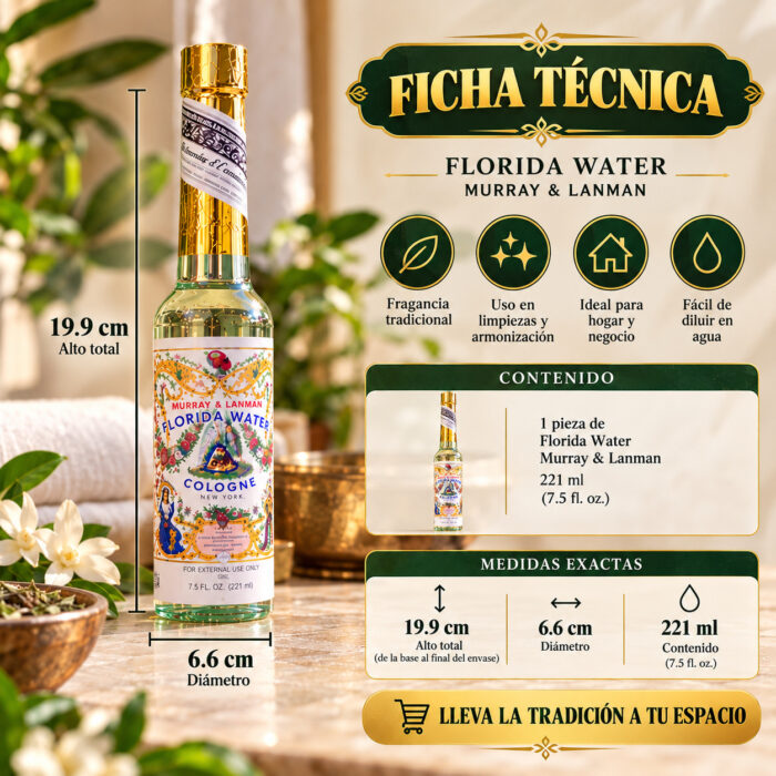 Agua Florida Murray & Lanman 221 ml | Limpias y Rituales - Imagen 7